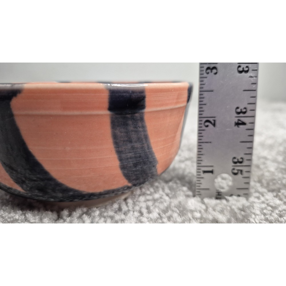 Muddy Five Studio Art Pottery Bowl Stoneware orange black Glazed Handmade‎ - Picture 8 of 8